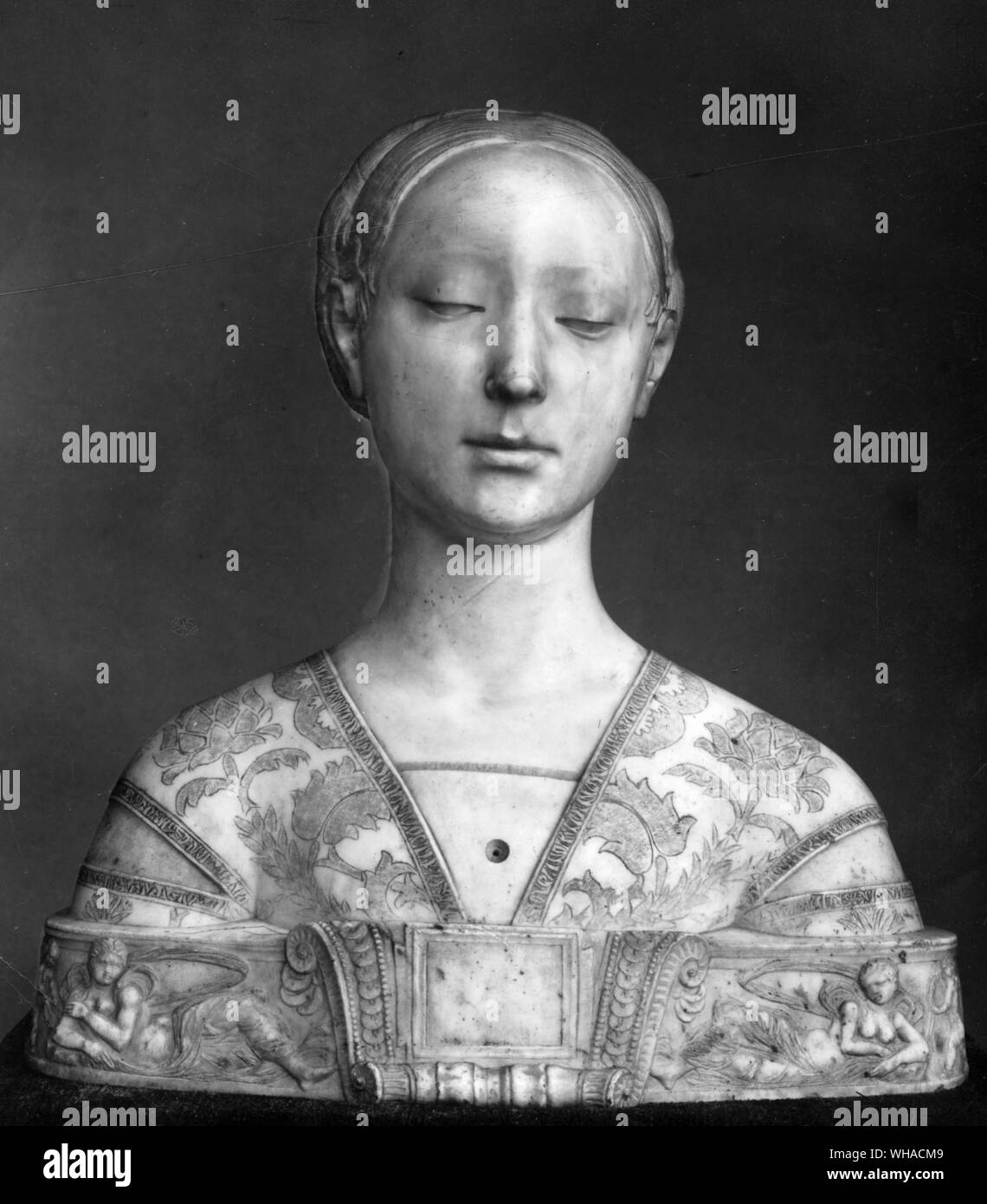 Francesco laurana. Bust of Ippolita Maria Sforza c 1473 Stock Photo