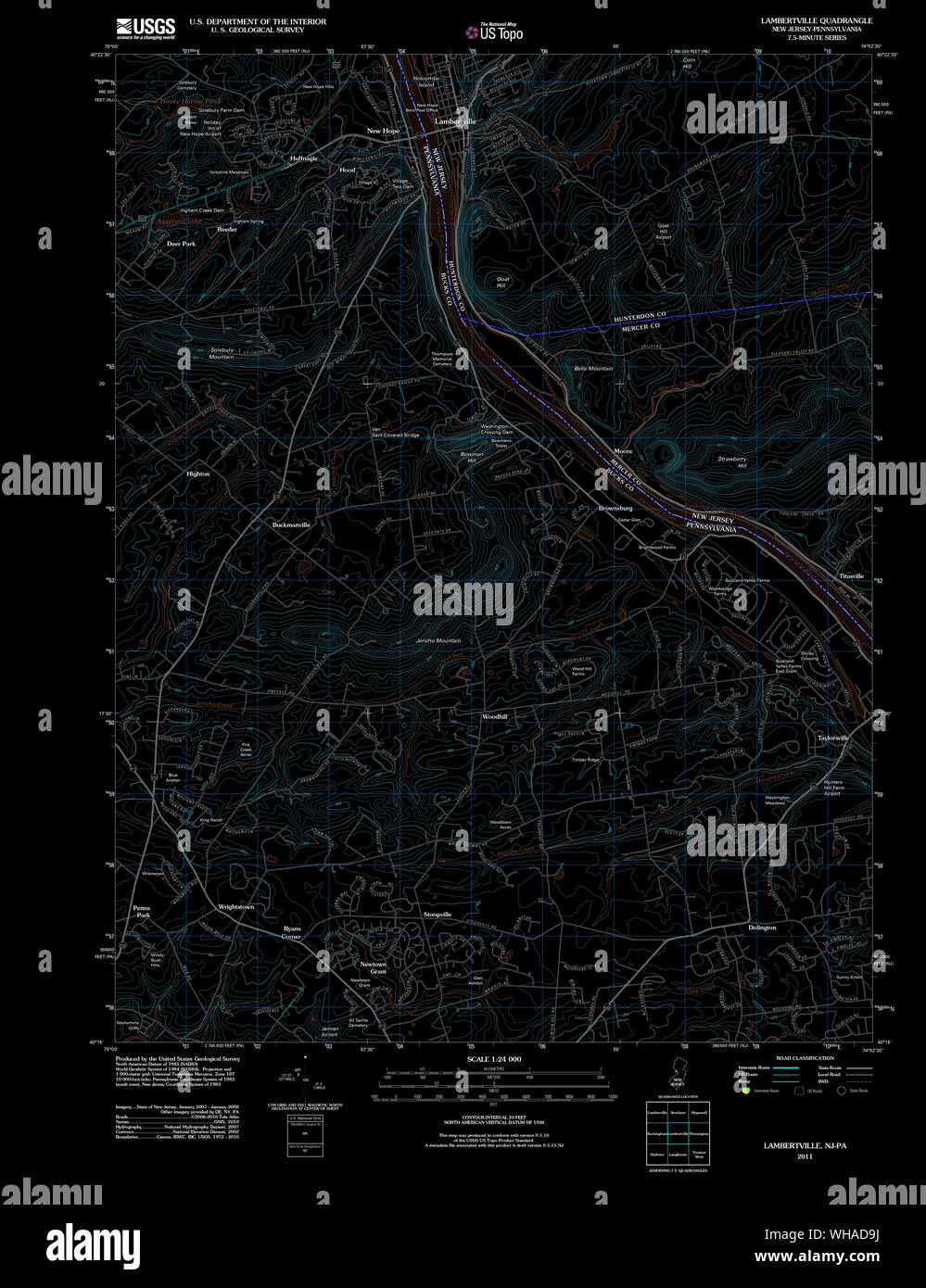 Lambertville map hires stock photography and images Alamy