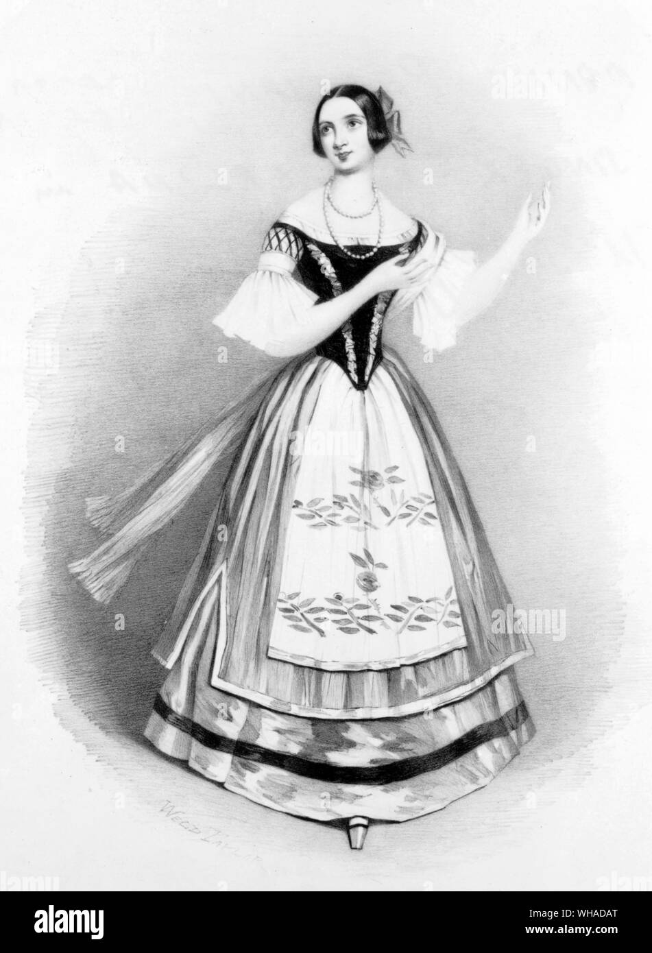 Fanny Persiani. Opera singer as Zerlina in Don Giovanni Stock Photo