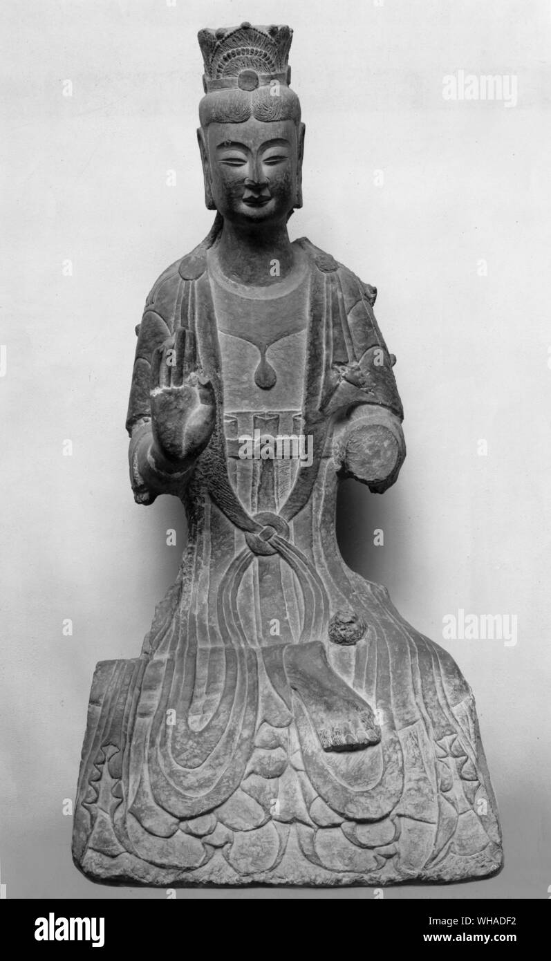 Maitreya Bodhisattva. Chinese. 6th century AD. Stock Photo