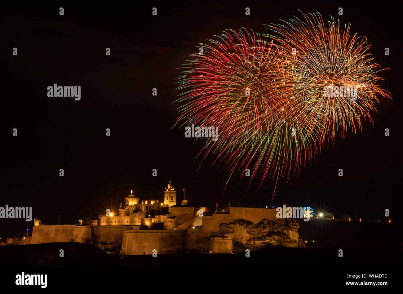 Santa Marija Festa Fireworks Stock Photo Alamy