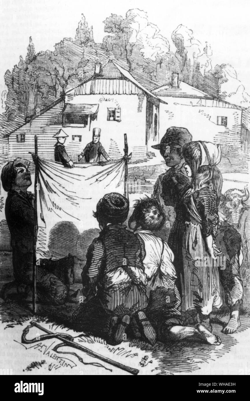 L'Illustration. 10th January 1852. Puppet show Stock Photo