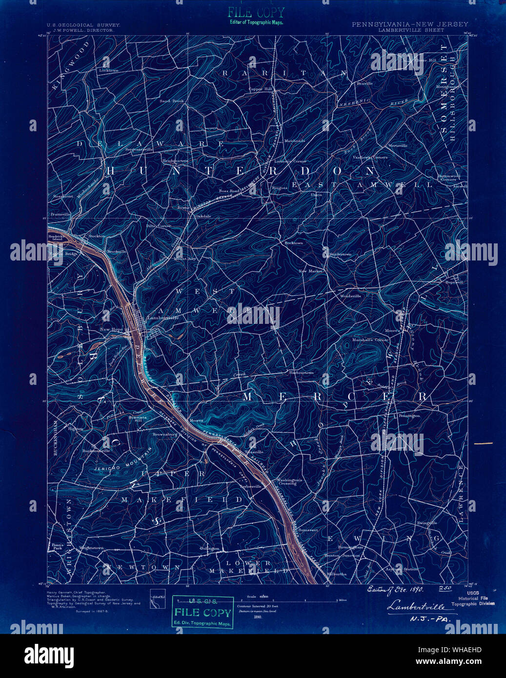 Lambertville new jersey map hires stock photography and images Alamy