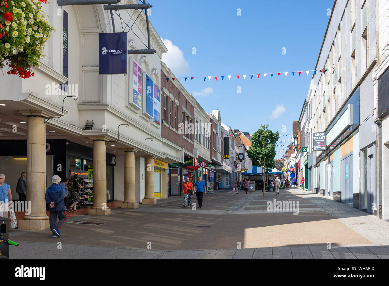 Pedestrianised Union Street, Aldershot, Hampshire, England, United