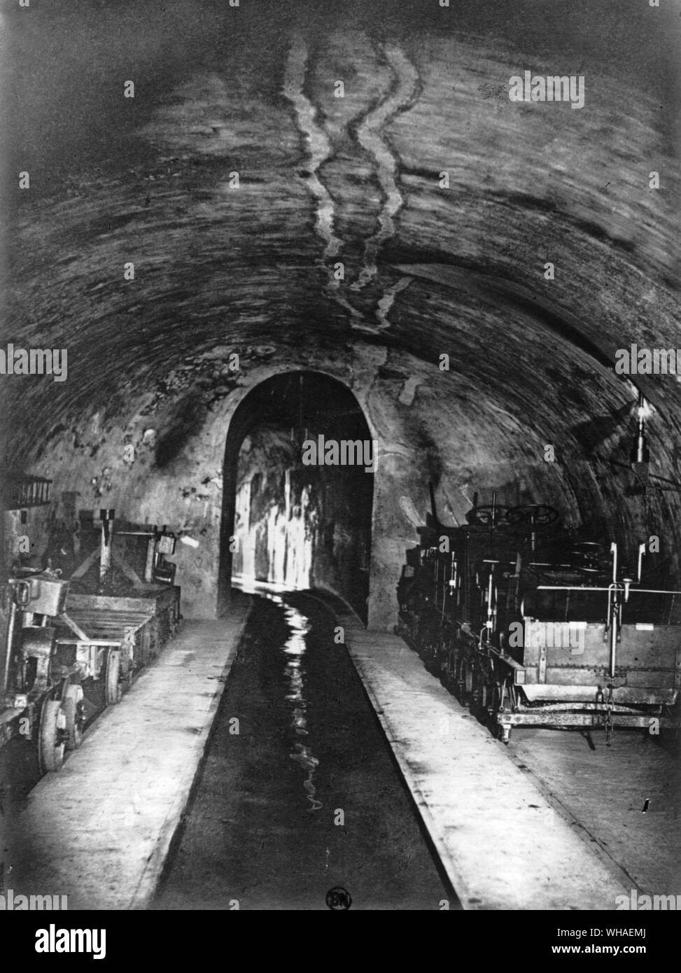 The Second Empire in France showed justifiable pride in its carrying out a vast reconstruction and improvement of the sewers and water supply of Paris. Huge building and engineering operations were needed to protect the big new populations of nineteenth century cities from the diseases which ravaged thier predecessors. The Parisian sewers quickly became so celebrated that frequent visits were paid to them by tourists Stock Photo