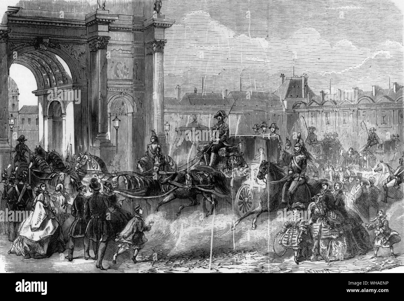 The arrival of the Spanish Ambassador General de la Coucha at the Tuileries Stock Photo