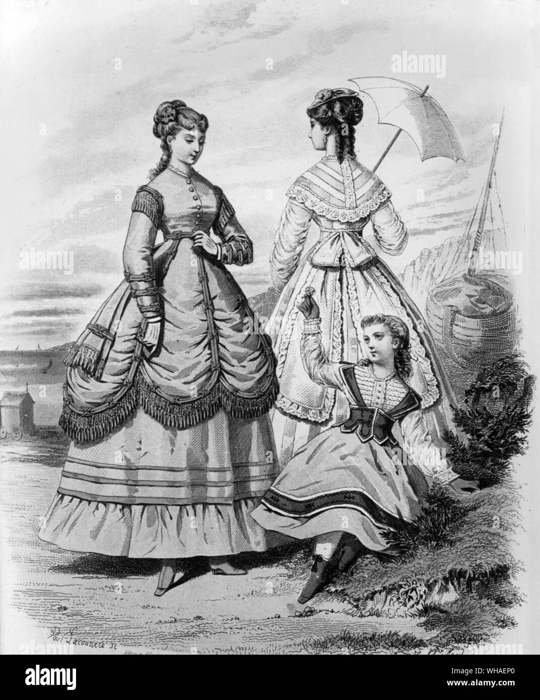 絵画 Le Journal des Dames et des Demoiselles Fashion Prints from Journal Des Dames et Des Demoiselles