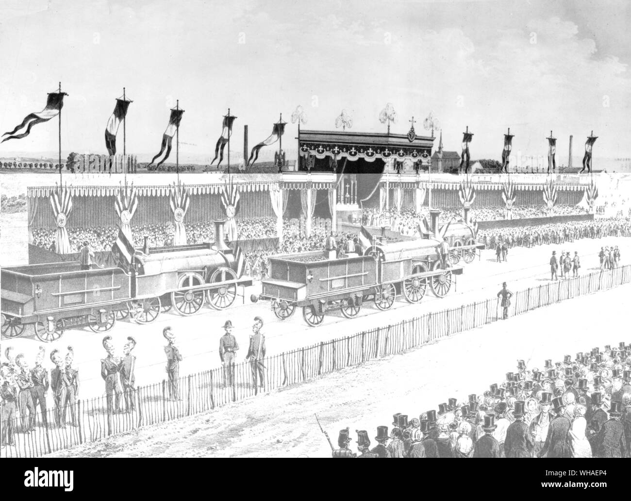 Inaugural ceremony for the Rheims Railway 4th June 1854 Stock Photo
