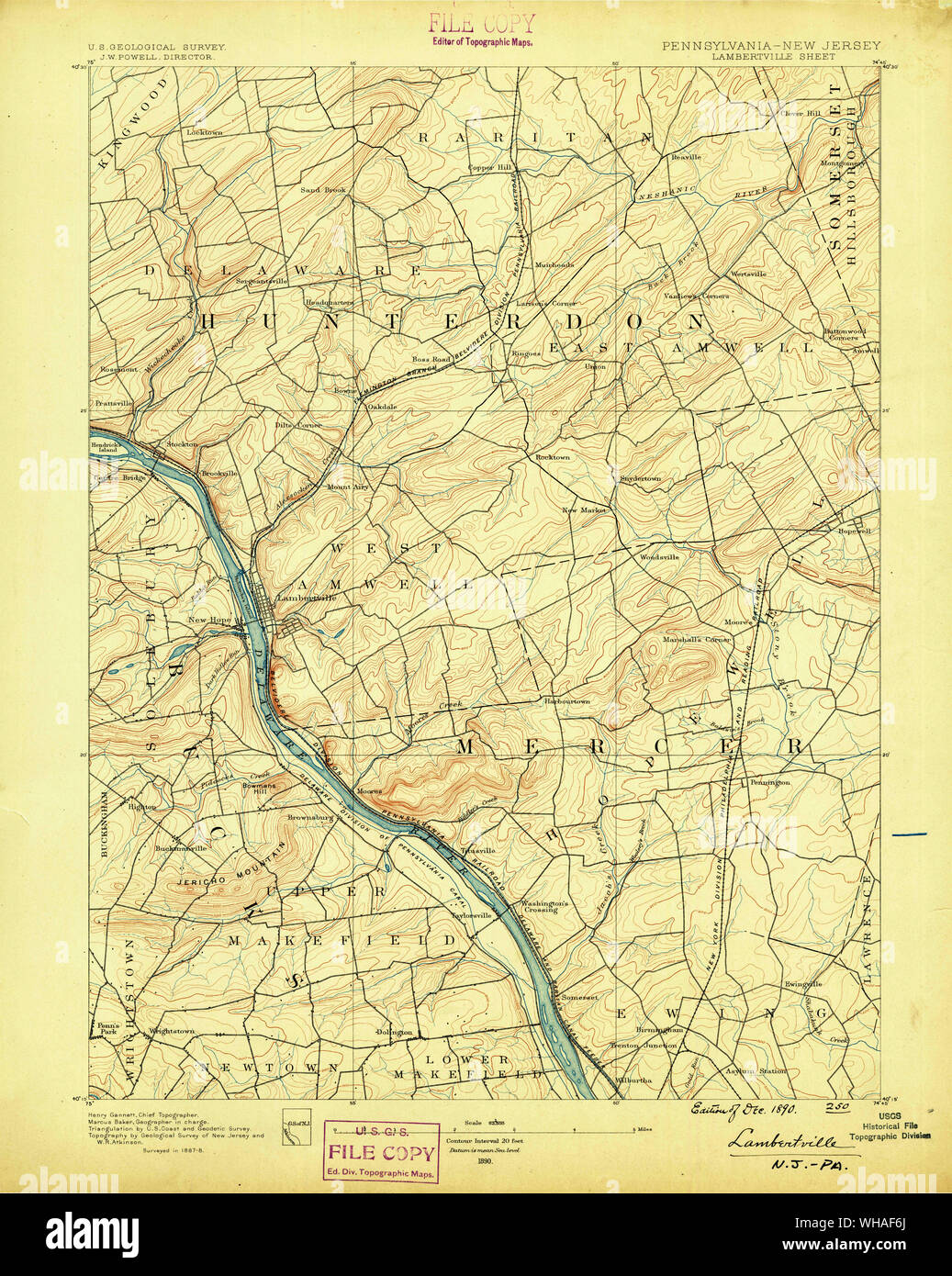 Lambertville new jersey map hires stock photography and images Alamy