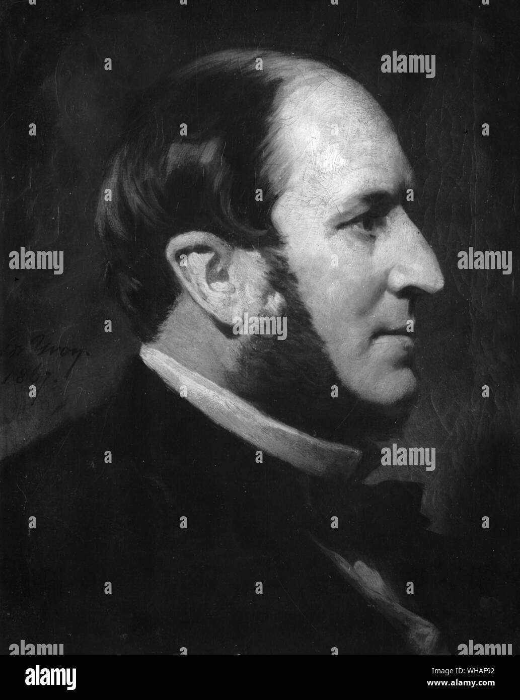Adolphe Yvon. Portrait of Baron Haussmann 1867 Stock Photo