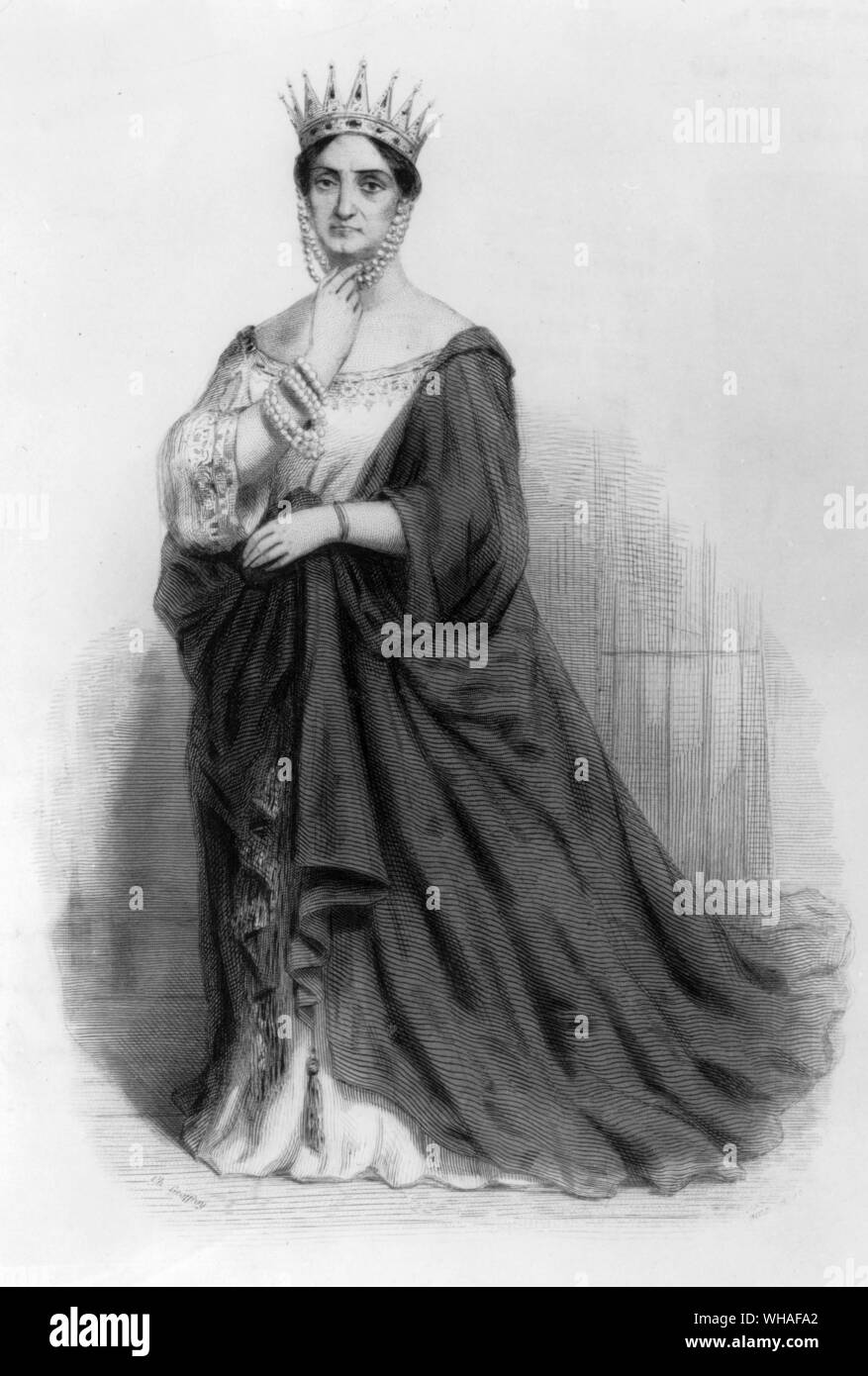 Mlle George was a popular actress before and during the first years of the Second Empire. 1853-4 Stock Photo