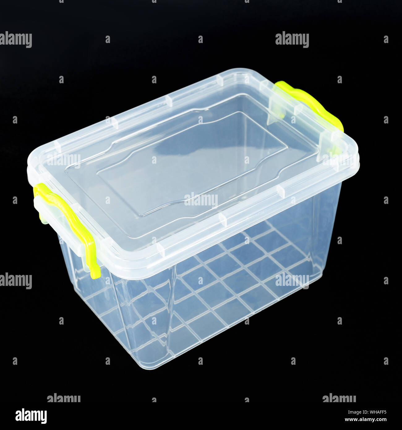 Home and garden Containers White Plastic storage on a black