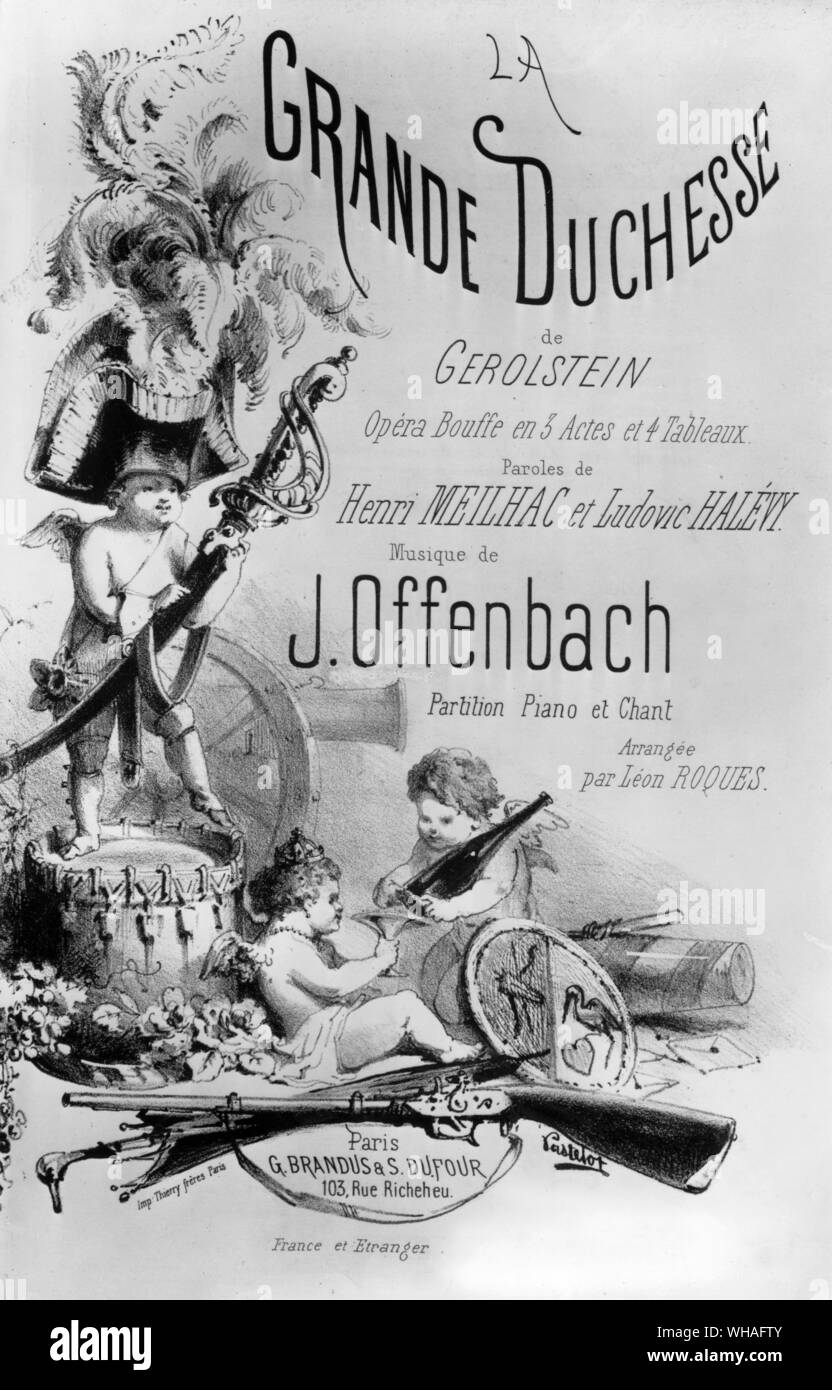 A music cover for La Grande Duchesse de Gerolstein by Offenbach Stock Photo