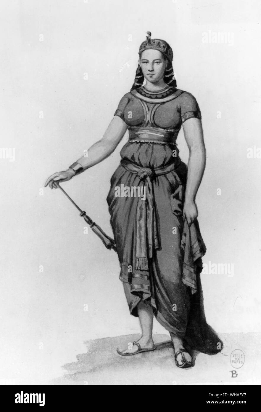 Mme Gorschakoff dressed as Salambo the heroine of Flaubert's novel set in carthage. Stock Photo