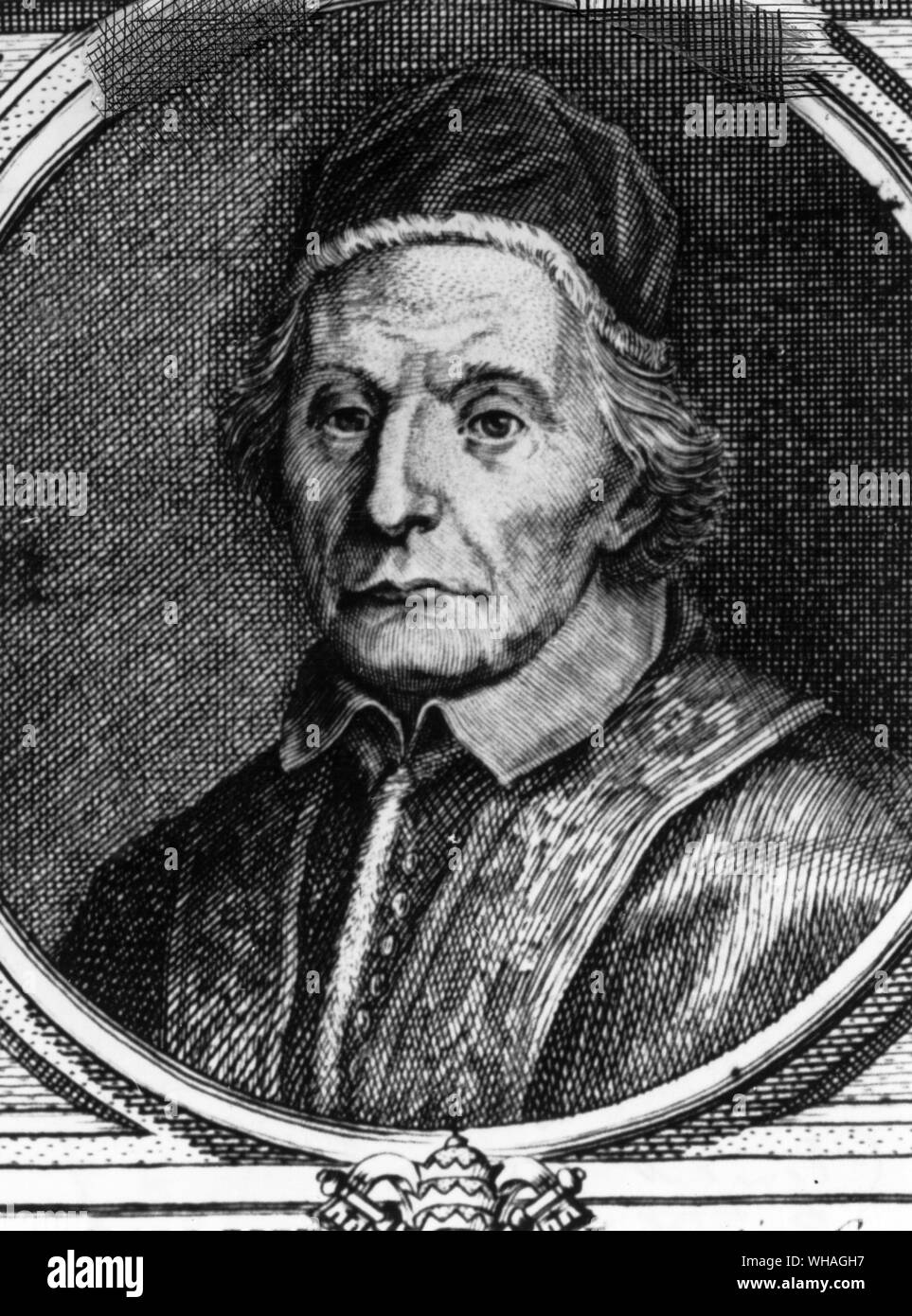 Pope Clement XII 1730-1740. Clement XII (orig. Lorenzo Corsini) Italian pope 1730-1740  1652-1740 . . . . . Stock Photo