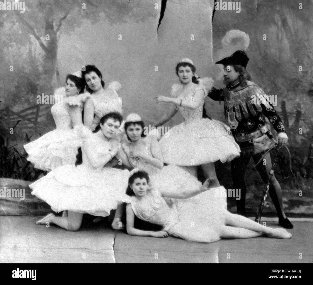 Early performance of Swan Lake . Leningrad Conservatory Stock Photo