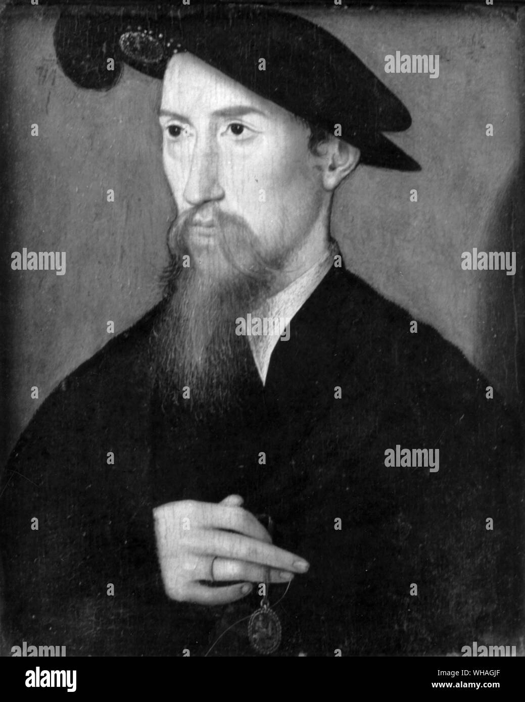 The Lord Protector Somerset. French School. Painting in Syon House. The