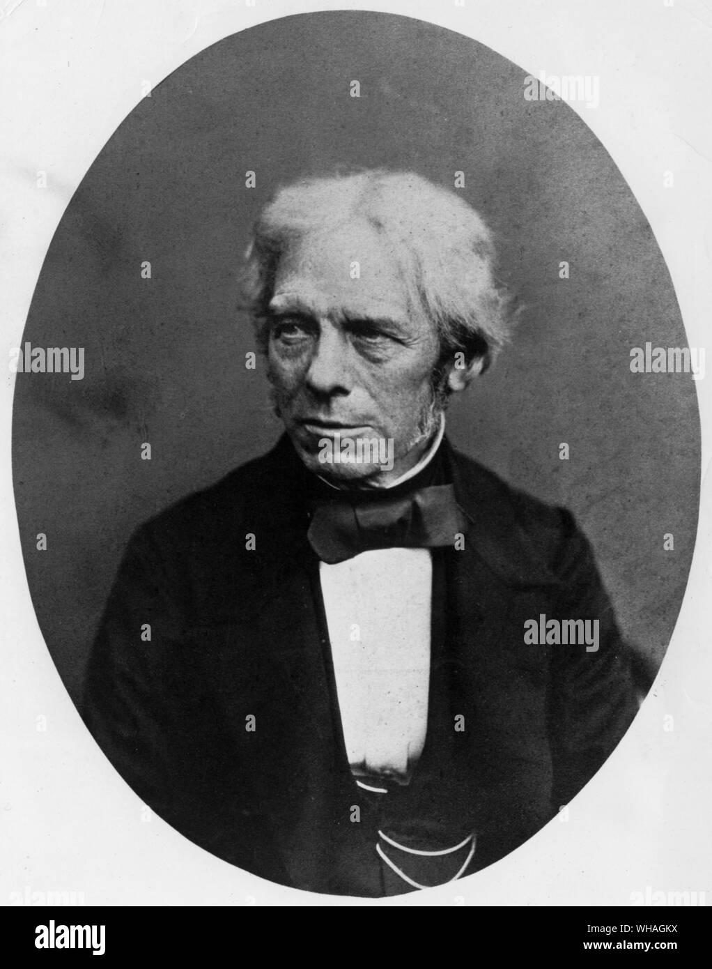 Michael Faraday. Faraday, Michael English chemist and physicist; inventor of electric motor; discovered benzene; discoverer and eponym of Faraday effect  1791-1867 . . Stock Photo