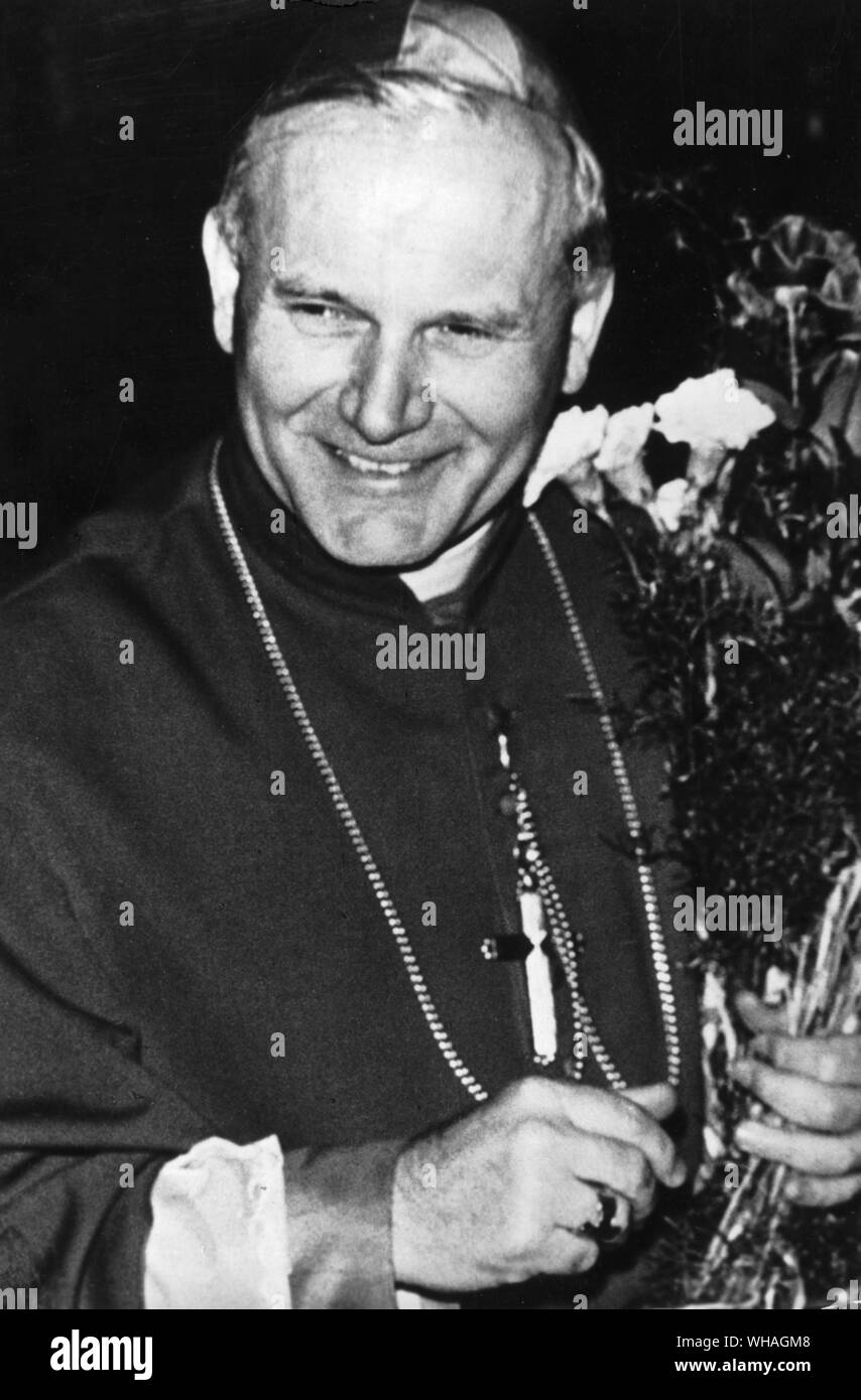 Pope John Paul II as Bishop of Krakow in 1958 Stock Photo