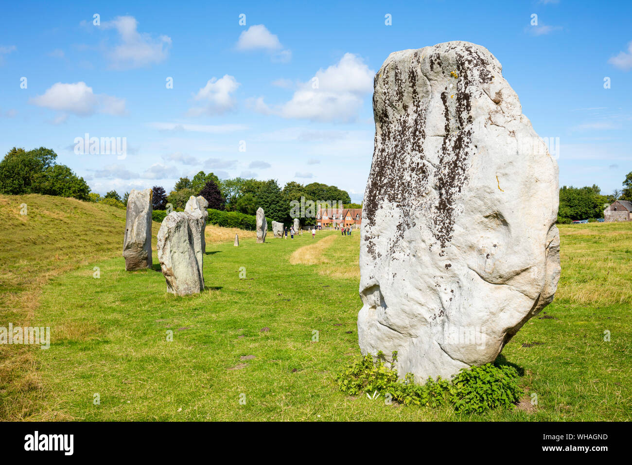 Avebury Stone circle Avebury village Wiltshire England UK GB Europe Stock Photo