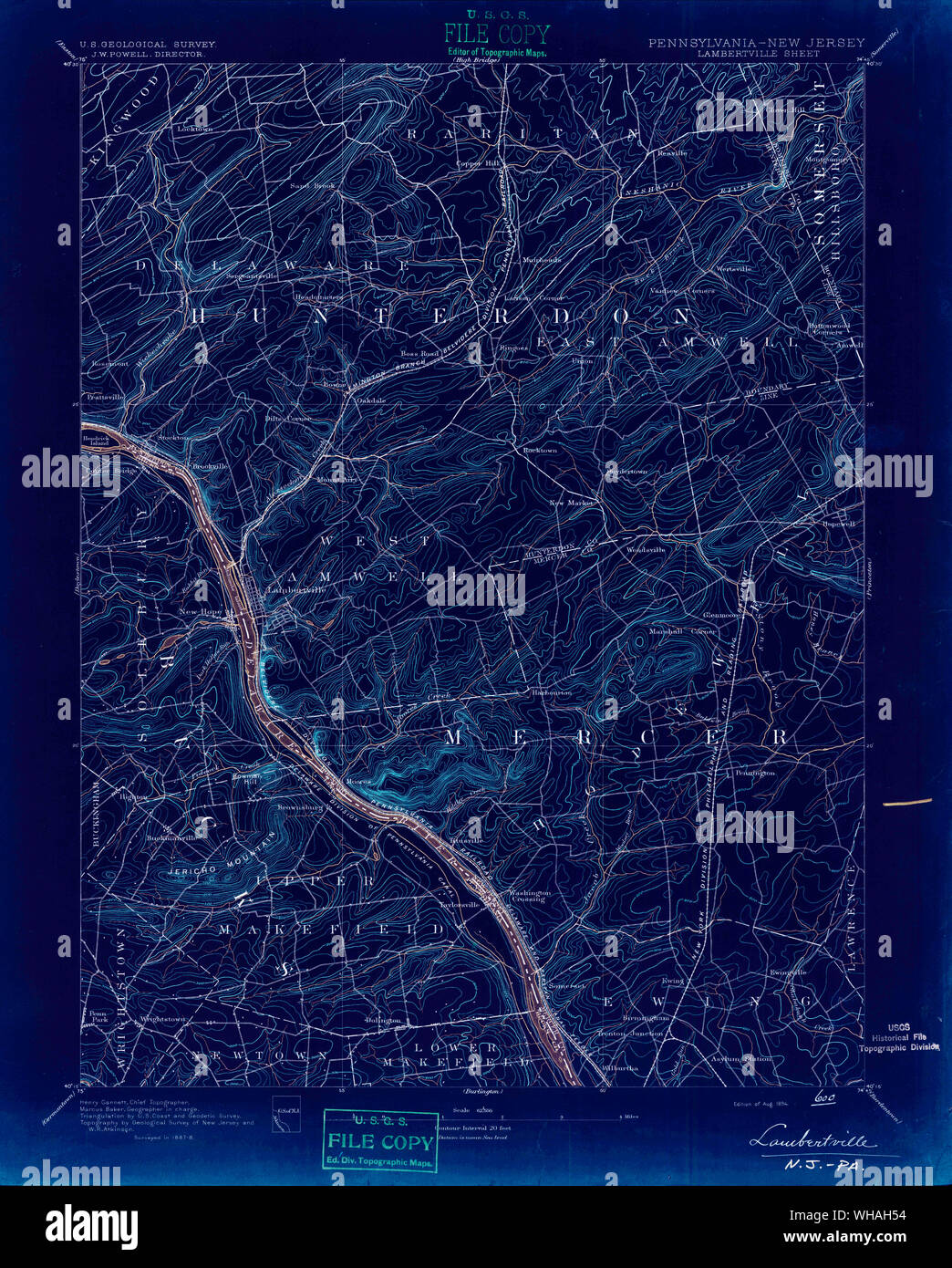 Lambertville new jersey map hires stock photography and images Alamy