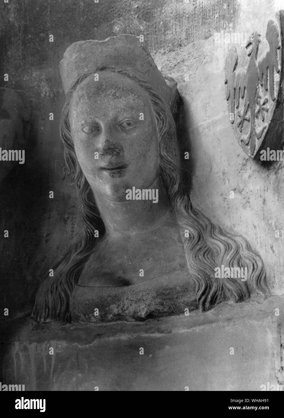 Bust of Anna von Schweidnitz c1379-85. Prague Cathedral of St Vitus Stock Photo
