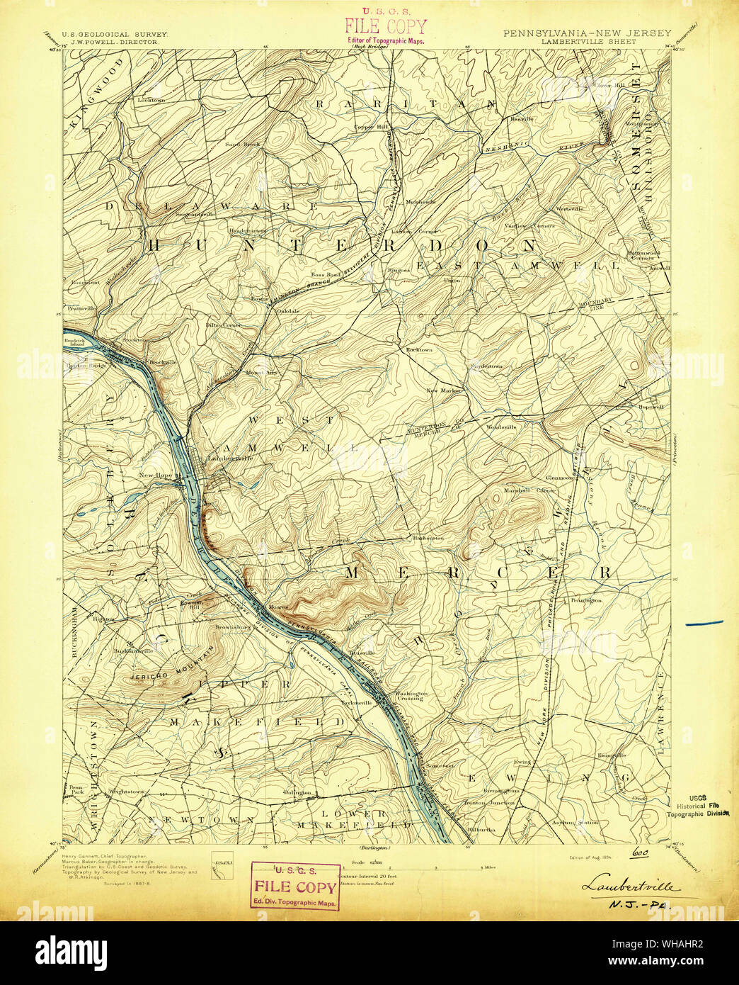 Lambertville new jersey map hires stock photography and images Alamy