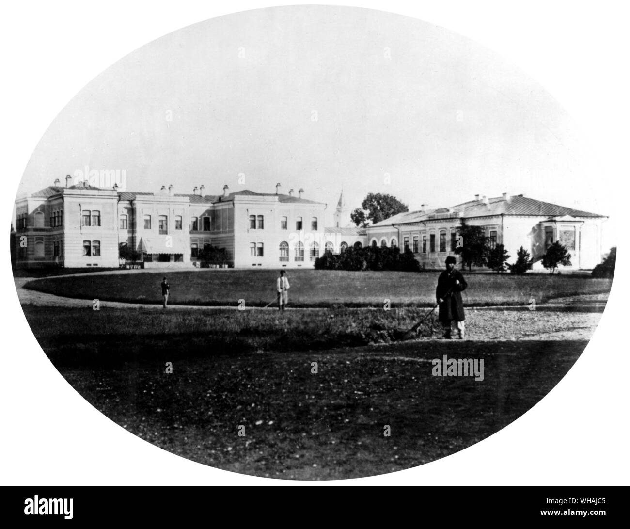 The Von Meck estate at Brailov, the house. . Brailov ( Nadezhda von Meck's house ) . From an album of photos belonging to Tchaikovsky's grand niece Stock Photo