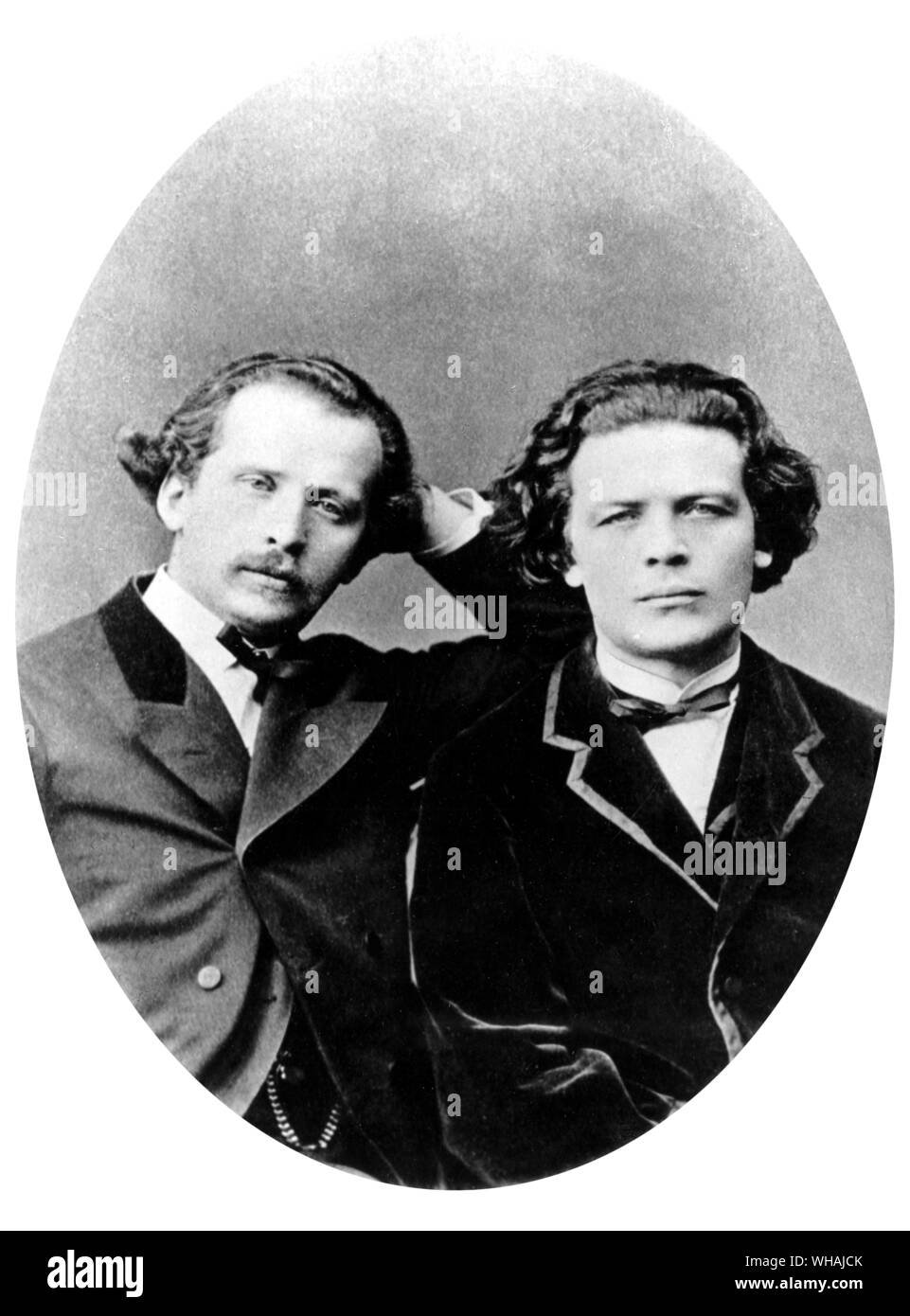 The Rubinstein brothers Nikolay 1835-1881, and Anton 1829-94 Stock Photo
