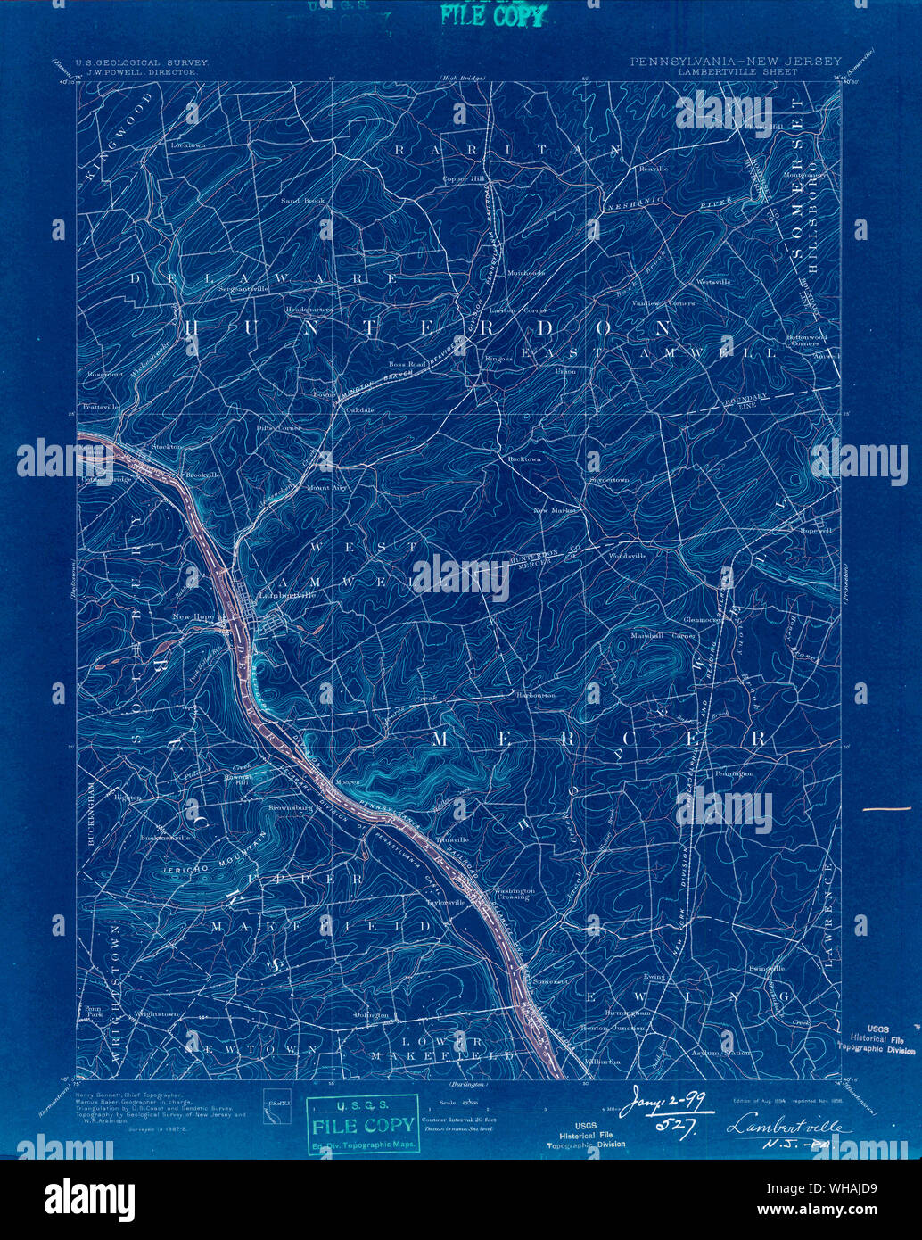 Lambertville new jersey map hires stock photography and images Alamy