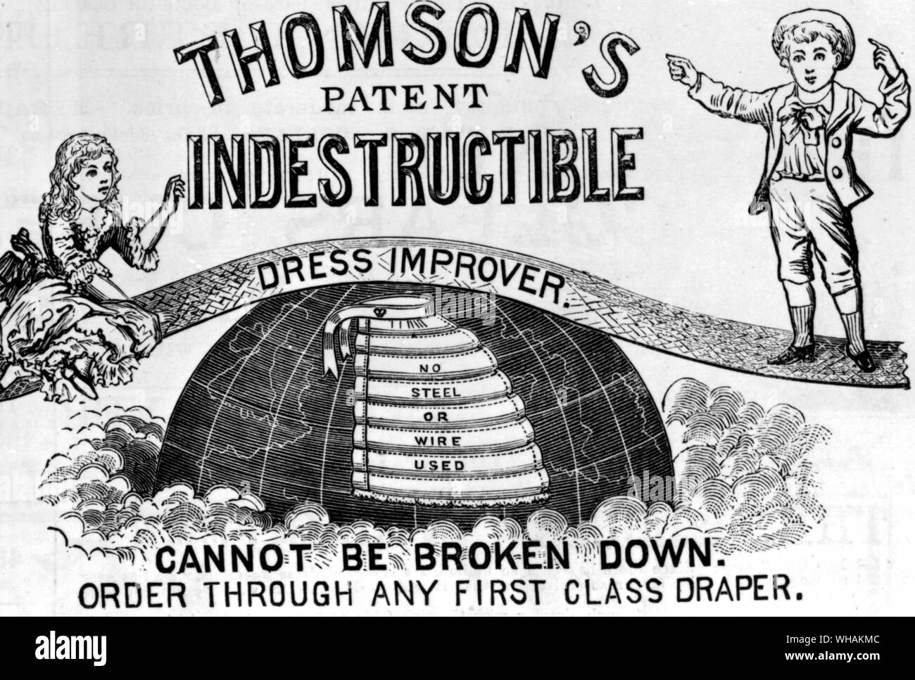 The Queen December 11th 1886. Indestructible dress improver Stock Photo