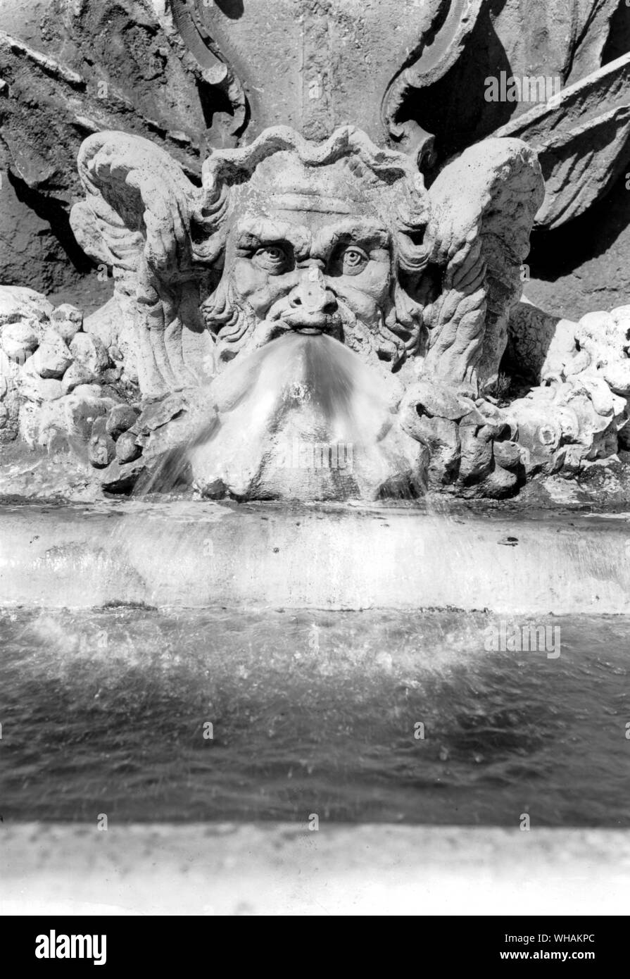 Villa Giulia Fountain. Pope Julius III fountain on the Via Flaminia Stock Photo