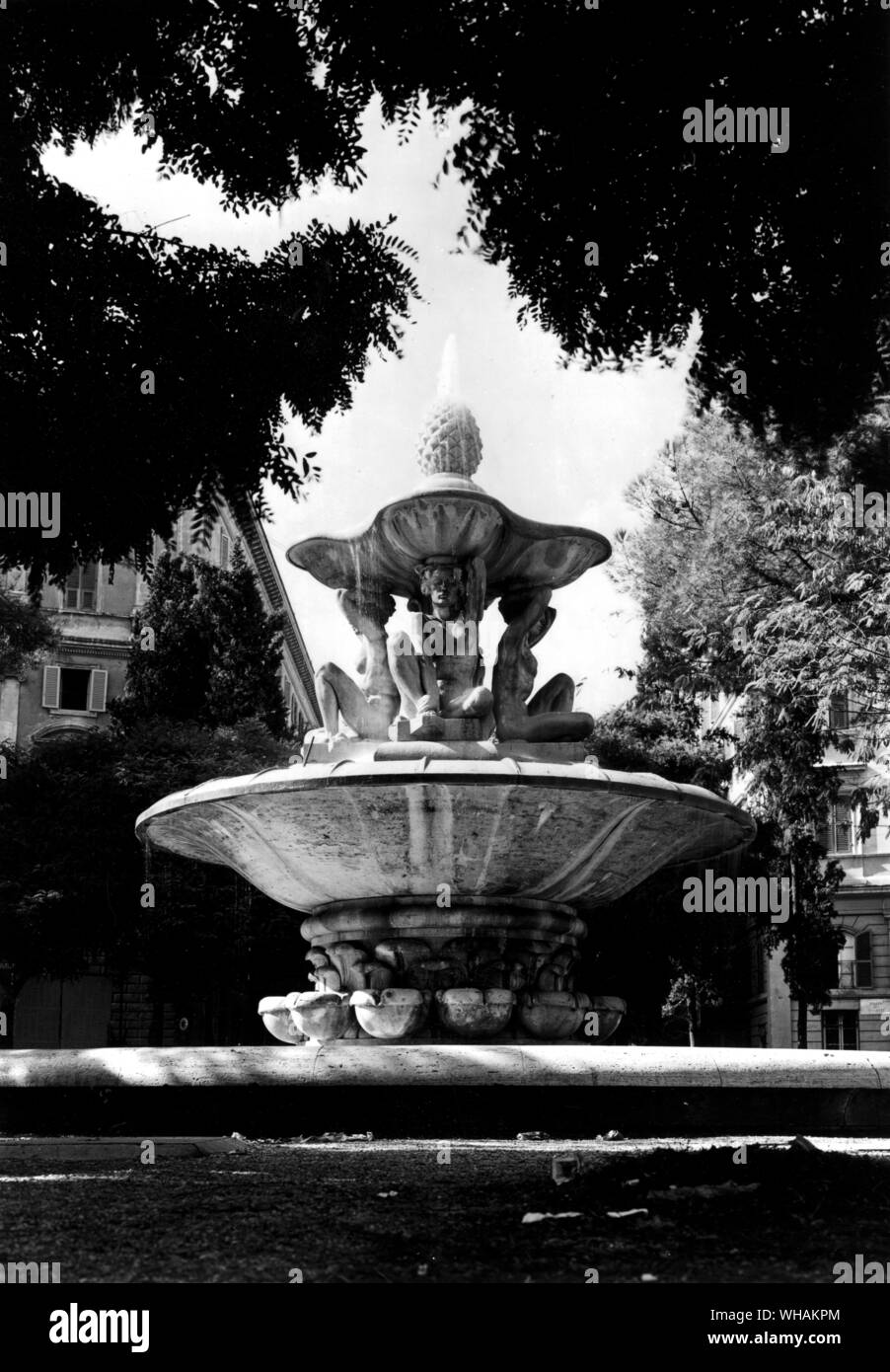 The fountain of Selva in the Piazza dei Quiriti Stock Photo