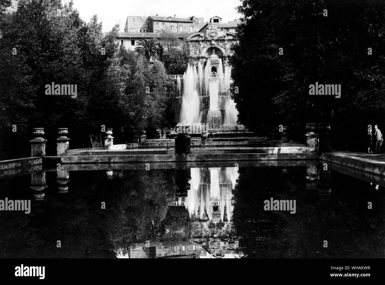 The organ fountain of the Villa d'Este Stock Photo