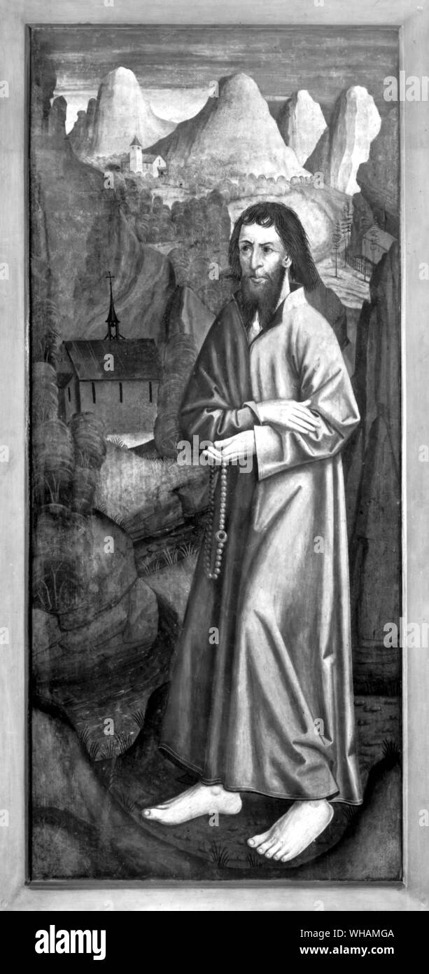 St Nicholas von Flue. 1417-1487. painted 1492 Stock Photo