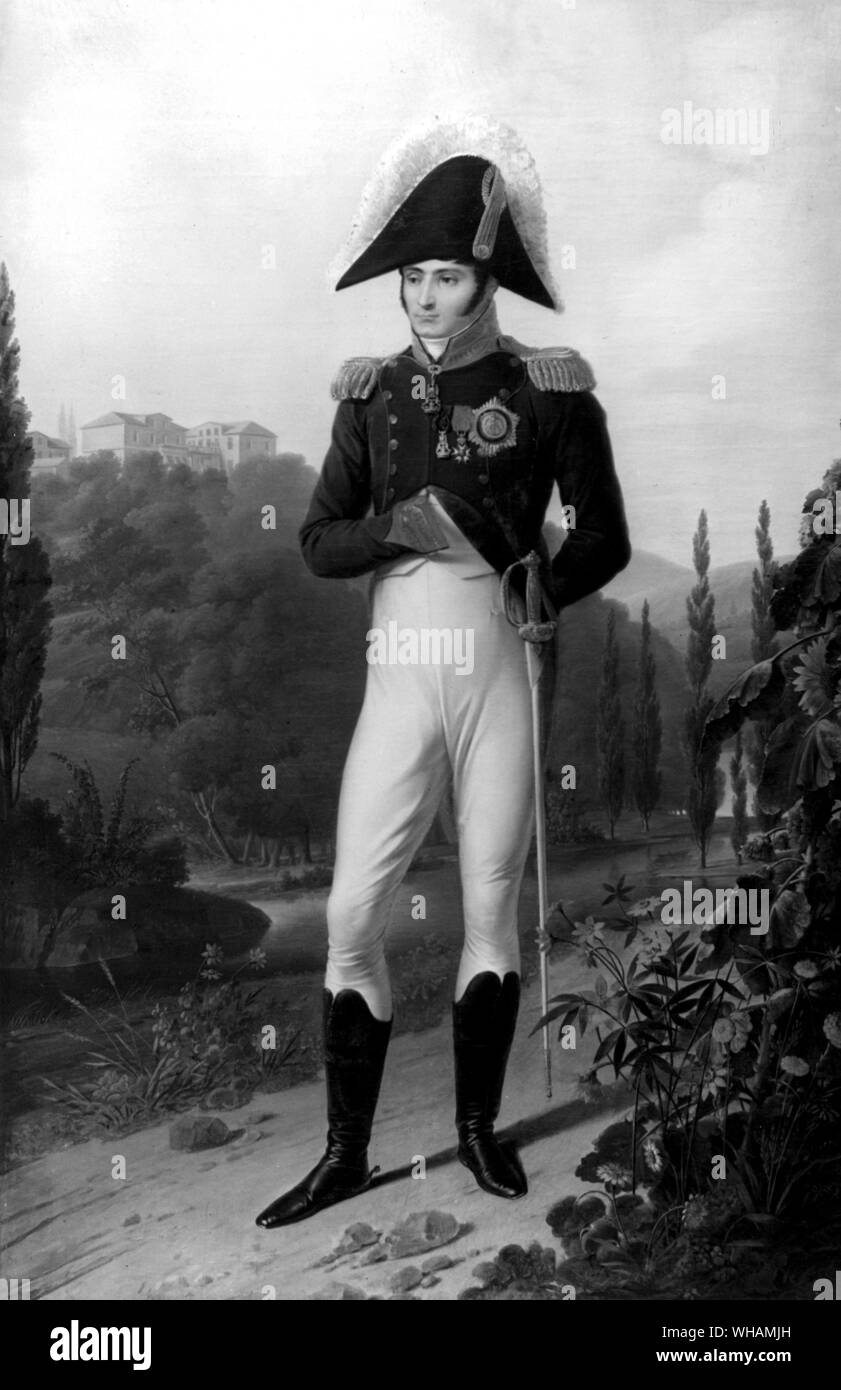 Jerome Bonaparte brother to Napoleon I. . Bonaparte, Jerome German Westphalian (French Corsican-born) ruler; king of Westphalia 1807-1813; brother of Napoleon I; grandfather of Charles Joseph Bonaparte  1784-1860 . . . . . Stock Photo