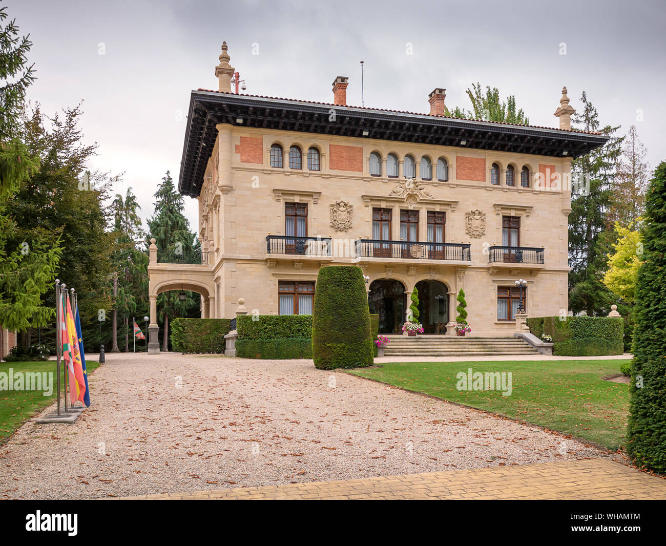juria Enea Palace, domicile of the Lehendakari, the Basque prime minister, in Vitoria-Gasteiz, Basque Country, Spain Stock Photo