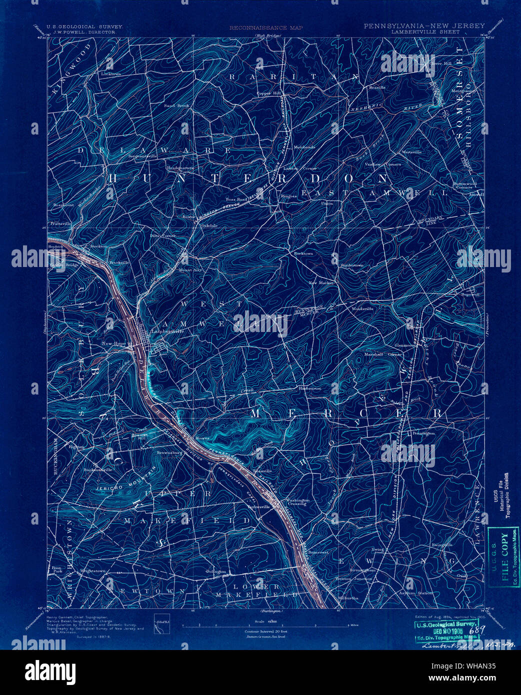 Lambertville new jersey map hires stock photography and images Alamy