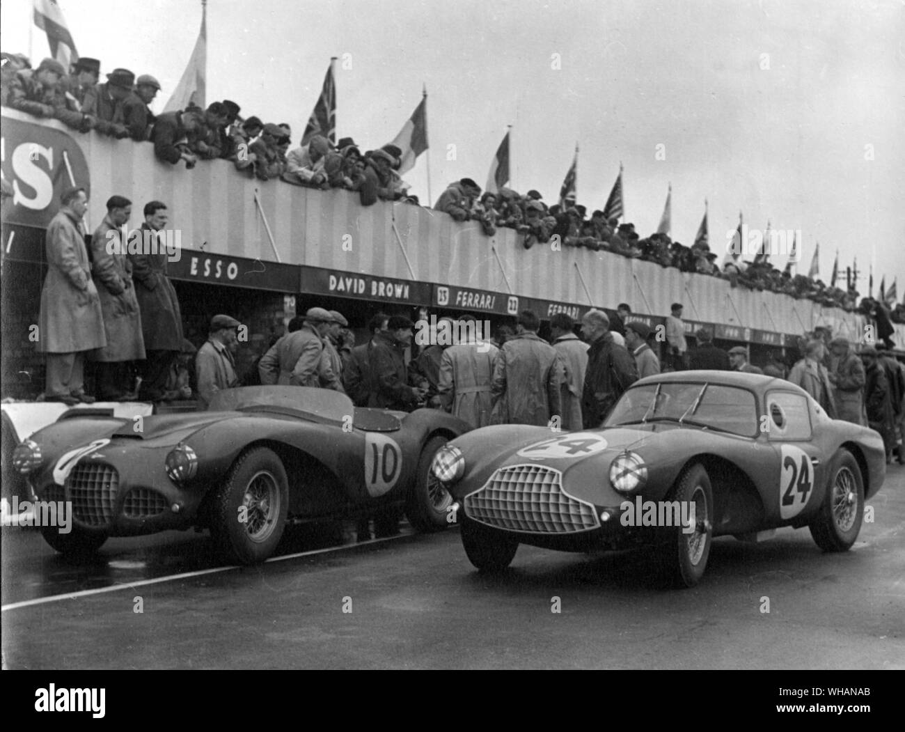 Silverstone 1954 D.B.3.s Coupe with V.12 Lagonda Stock Photo