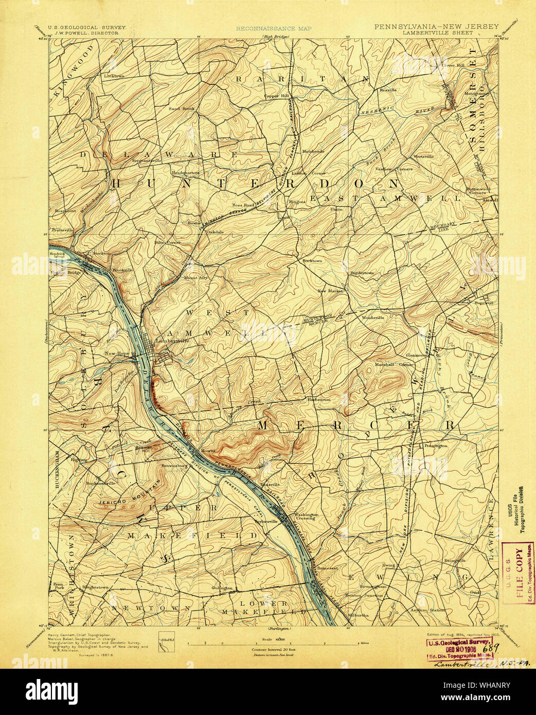 Map of lambertville hires stock photography and images Alamy