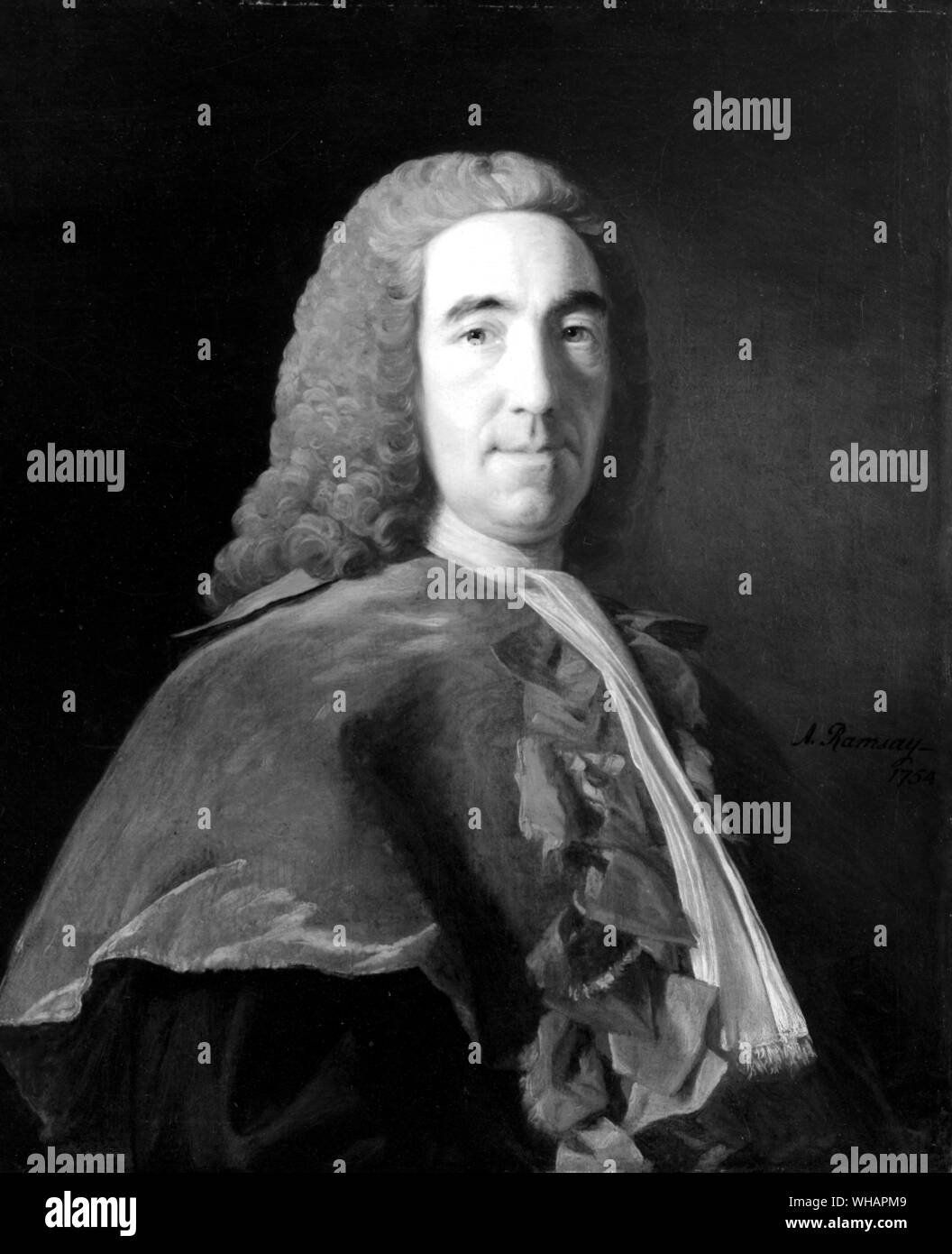 Alexander Boswell, Lord Auchinleck 1706-1782. by Allan Ramsay 1713-1784 Stock Photo