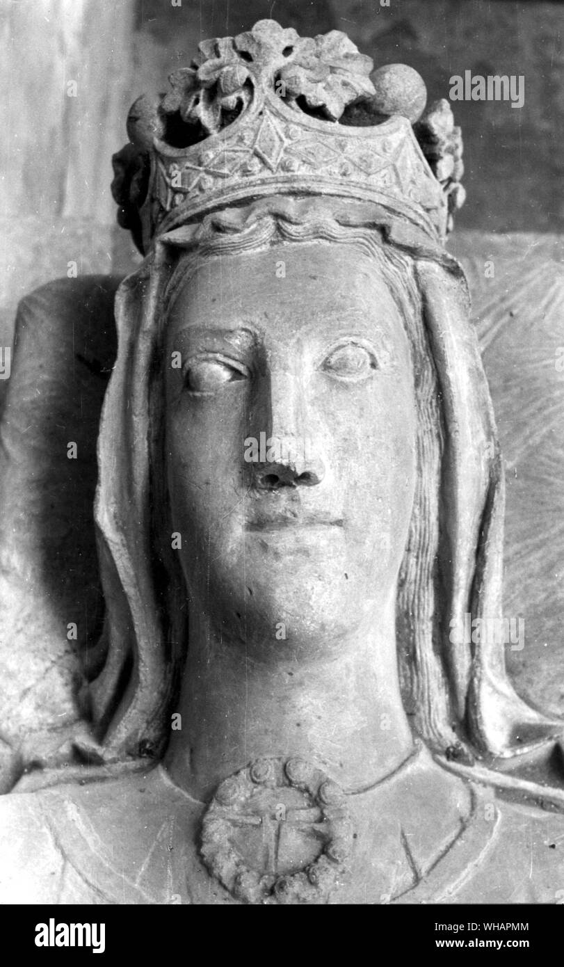 Berengaria of Navarre. Born 1163? 1165?. Married May 12, 1191 to Richard I of England. Died December 23, 1230. Occupation: Queen of England - Queen consort of Richard I of England, Richard the Lionhearted.. Known for: the only Queen of England never to set foot on the soil of England... About Berengaria of Navarre:. Beregaria was the daughter of King Sancho VI of Navarre, called Sancho the wise, and Blanche of Castile... Richard I of England had been betrothed to Princess Alice of France, sister of King Phillip IV. But Richard's father, Henry II, had made Alice his mistress, and church rules Stock Photo