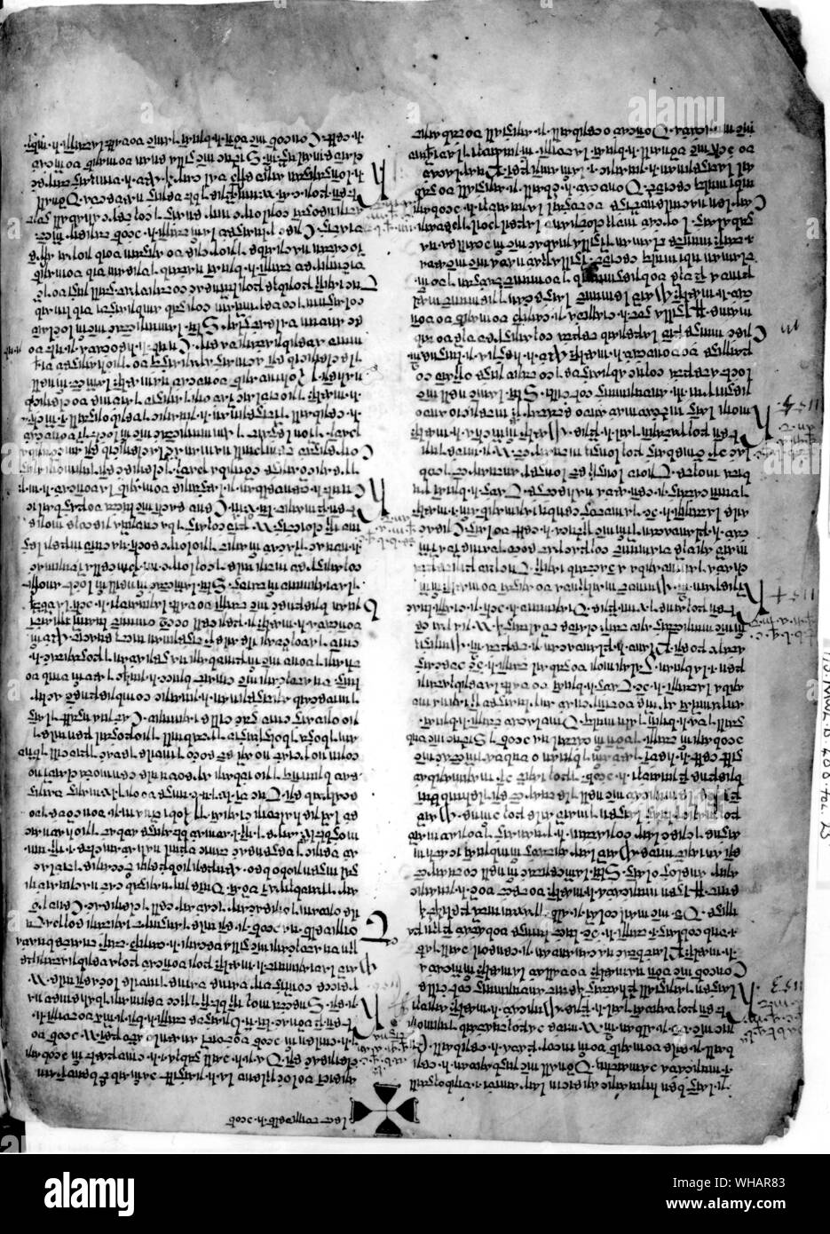 Annals of Tigernach are the remnants of a chronicle (written in a mixture of Latin and Irish), traditionally associated with Tigernach hua Braein, Abbot of Clonmacnois, who died in 1088. Stock Photo