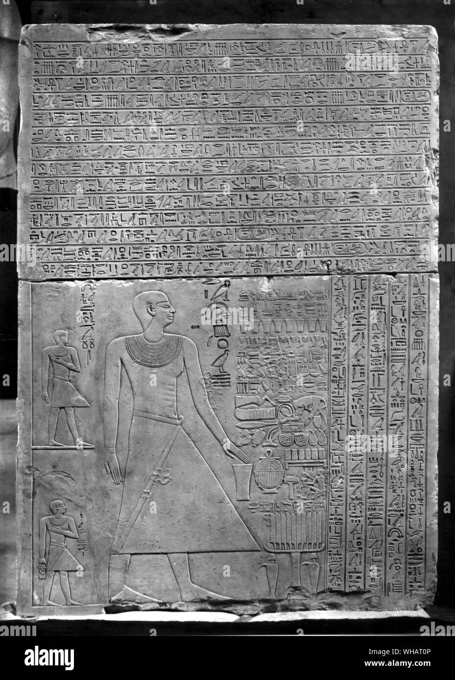 Limestone stela of Tjetji. Sixth Dynasty c 2345-2181. Old Kingdom Stock Photo