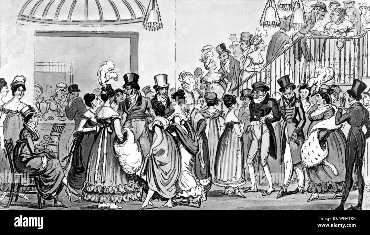 Tom and Jerry in the Saloon at Covent Garden by Cruickshank from life in London by P Egan 1821 Stock Photo