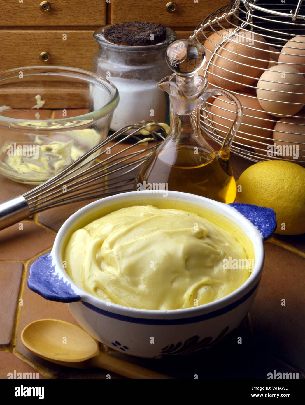 French Recipes . . Mayonnaise.. Stock Photo