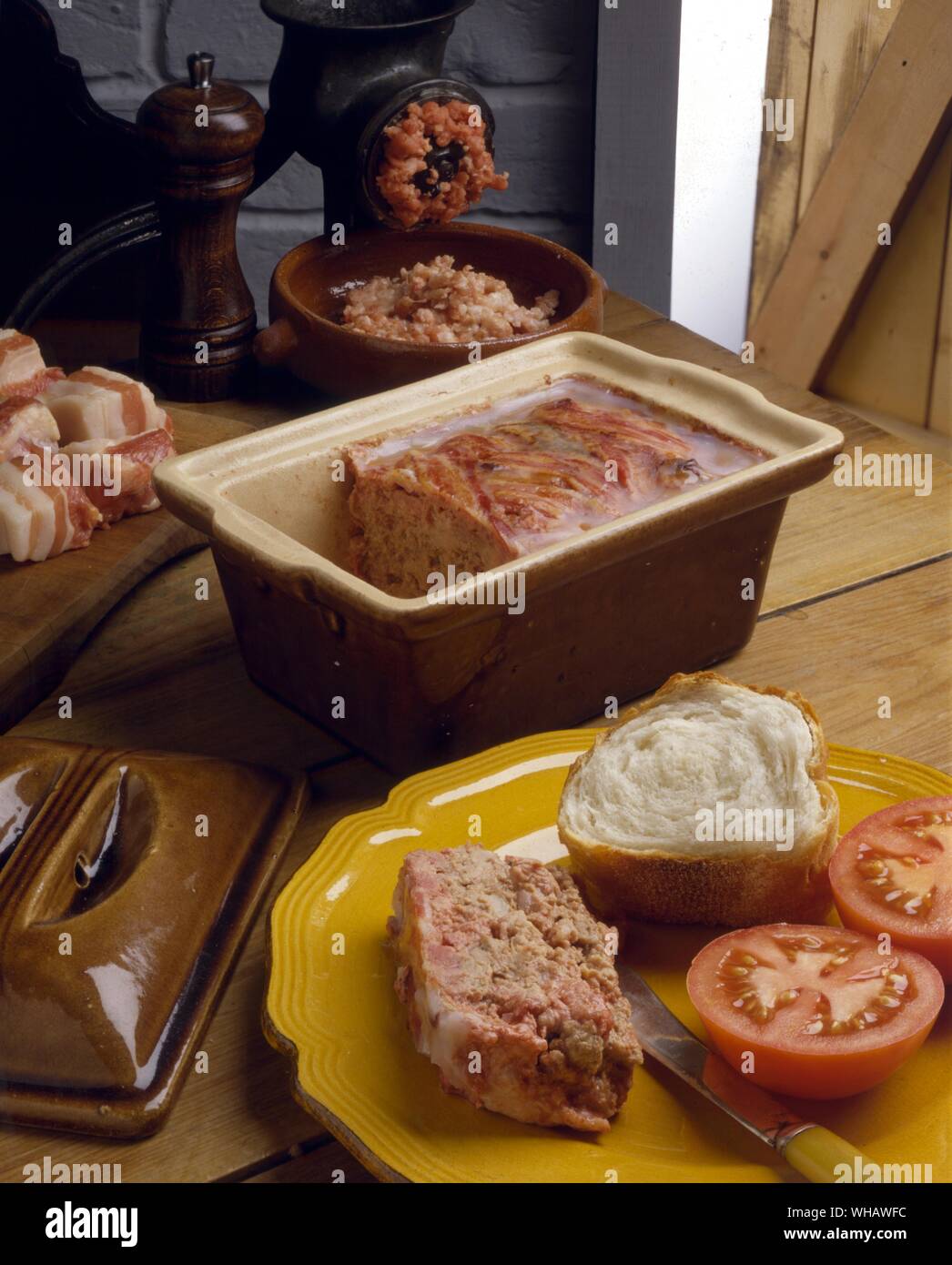 French Recipes . Pate De Campagne.. Pork And Veal Pate. Stock Photo