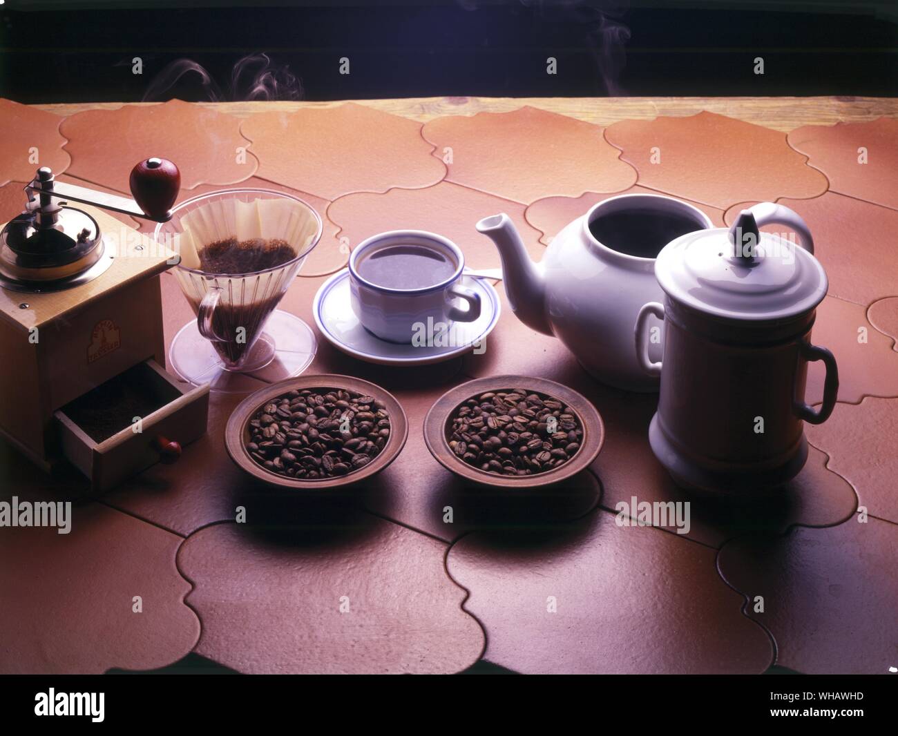 French Cooking By Eileen Reece.. Coffee. Stock Photo