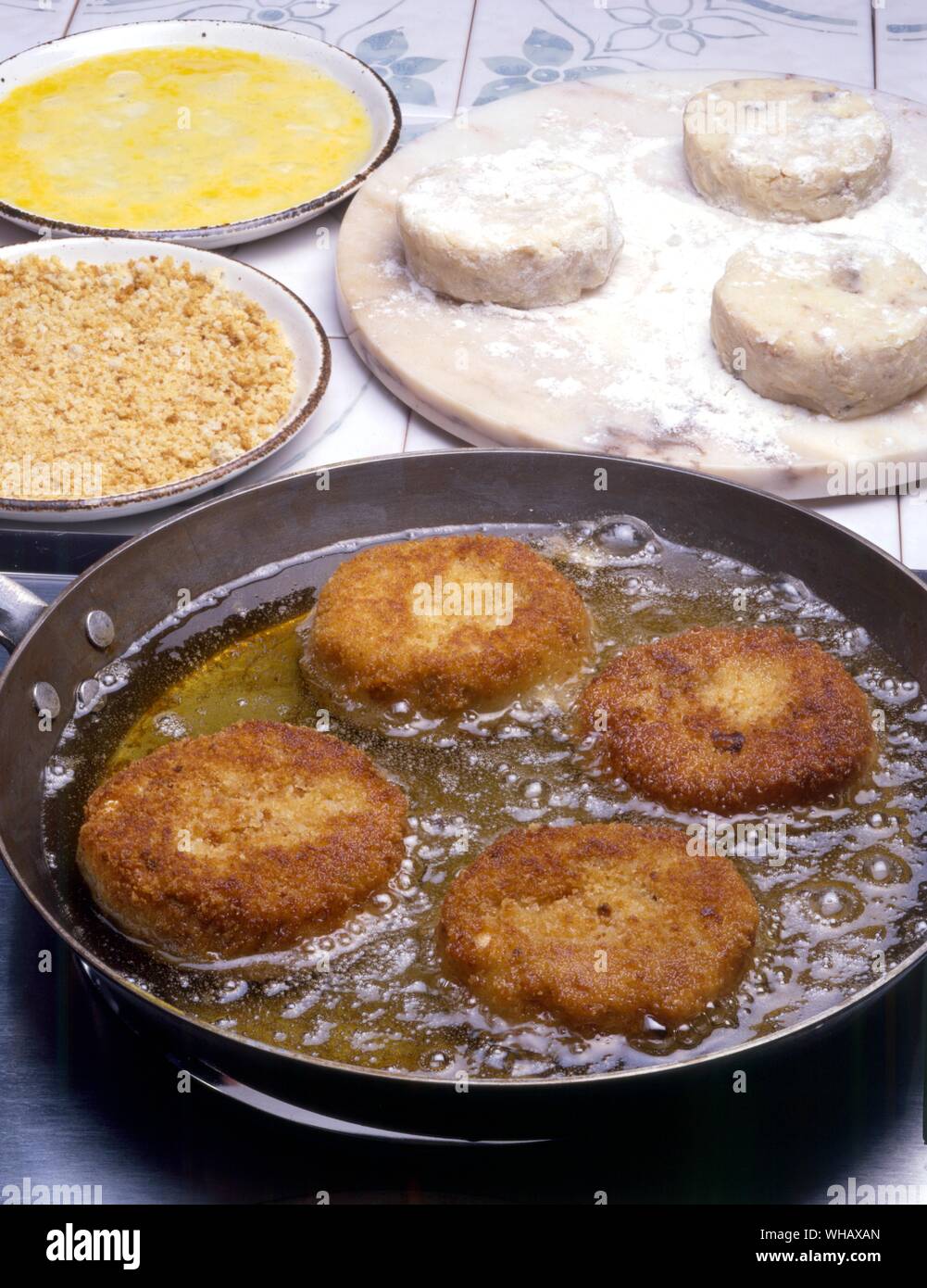 Salmon Pattie Stock Photo