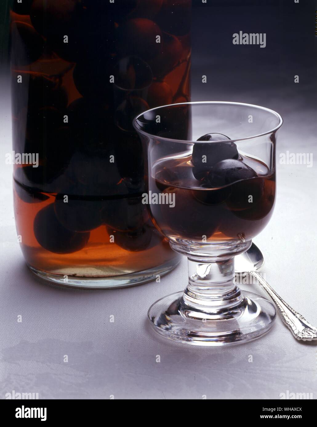 Grapes Preserved in Brandy Stock Photo Alamy